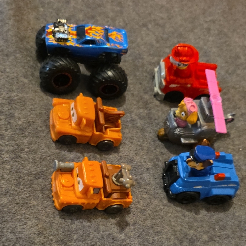 Pixar Cars, Paw Patrol Toy Set And Hot Wheels Monster Truck Lot